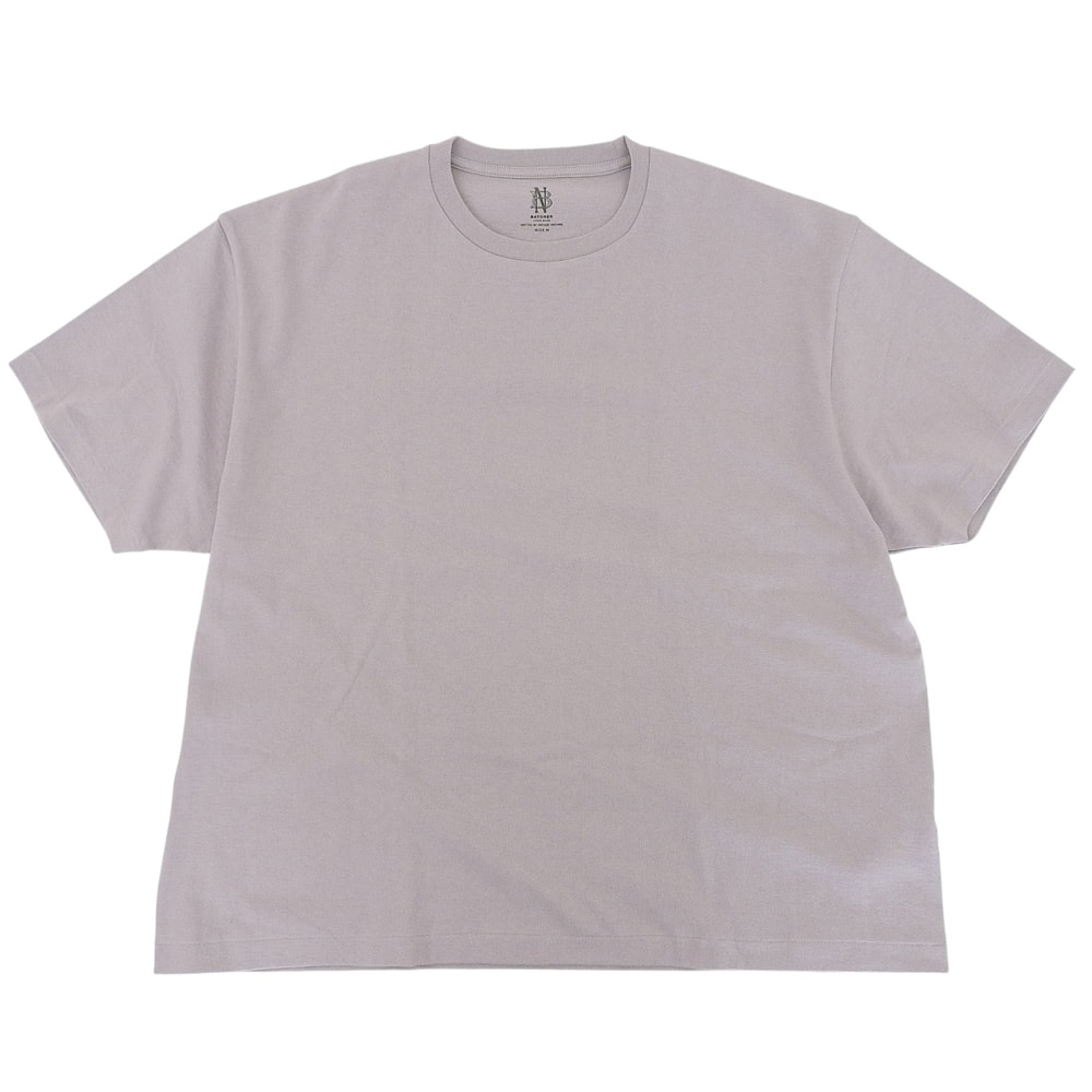 バトナー 新品同様 CHOMA CREW NECK 半袖 Tシャツ トップス メンズ グレージュ WIDE M WIDE M