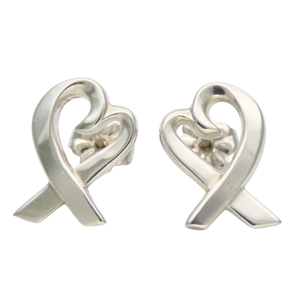 【中古】 ティファニー ピアス ラビングハート シルバー925 約2.2g シルバー パロマピカソ アクセサリー 可愛い レディース 女性 TIFFANY&Co.