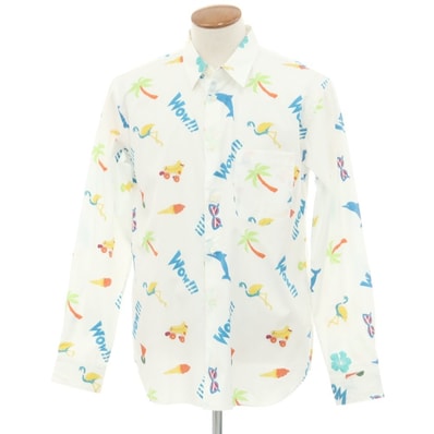 【中古】コムデギャルソンオムプリュス COMME des GARCONS HOMME PLUS 2024年春夏 コットン カジュアルシャツ ホワイト【サイズM】【メンズ】