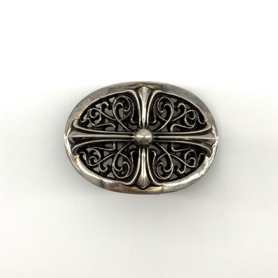 CHROME HEARTS(クロムハーツ) BUCKL OVAL CROSS1.5 1.5クラシックオーバルクロスシルバーバックル SV925 ファッション雑貨 157.25g シルバー