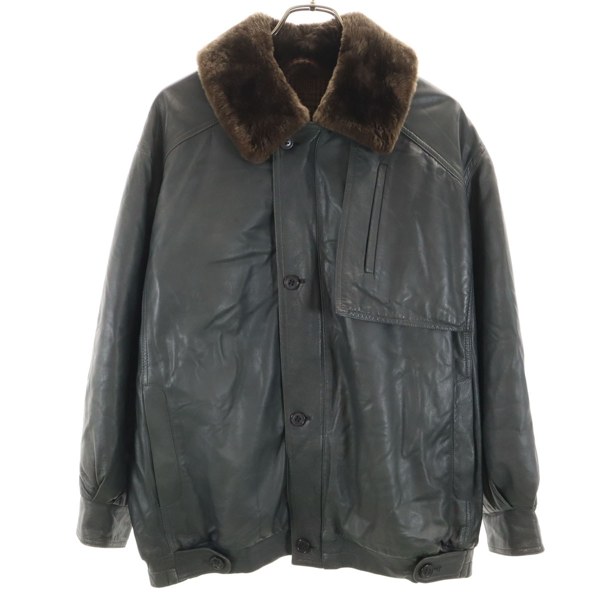 やや傷や汚れあり】Herno ヘルノ 80s イタリア製 オールド レザー