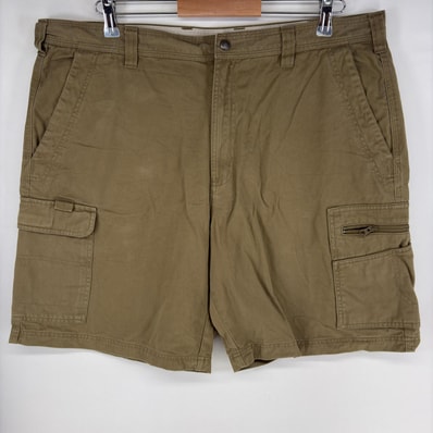 古着 コロンビア Columbia ショートパンツ カーゴ ワンポイントロゴ ジップ ショーツ ハーフパンツ w38 ブラウン系 メンズ