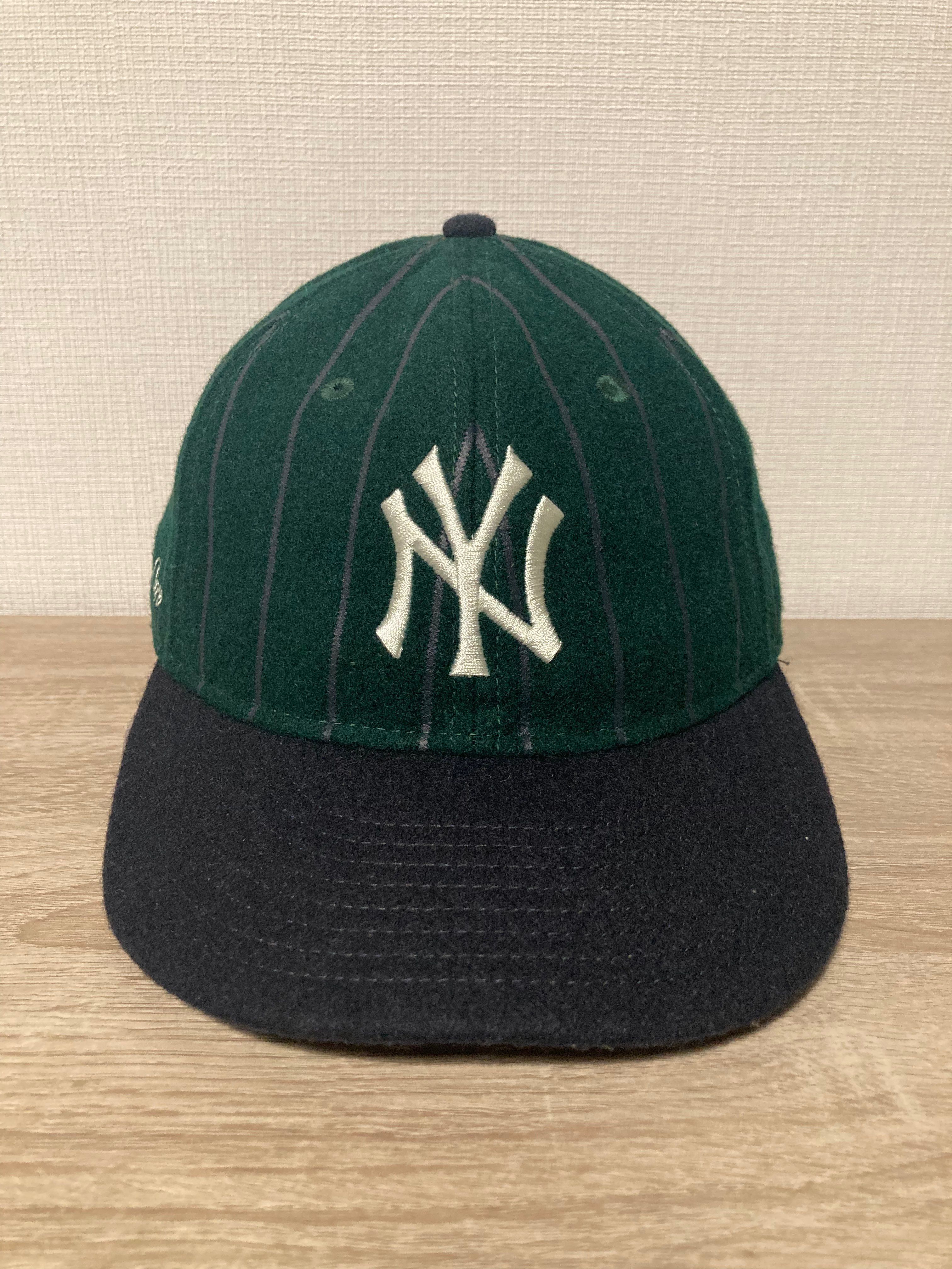 NEW ERA x Aime Leon Dore Wool Pinstripe Yankee Hat "Green/Navy"