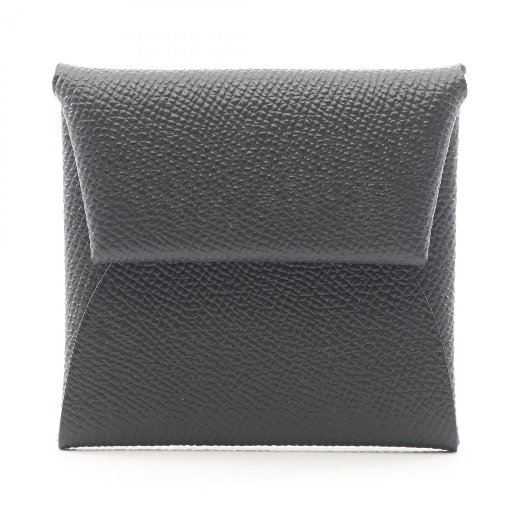 エルメス HERMES バスティア コインケース 財布 レザー ヴォーエプソン W刻印(2024年製造) レディース ブラック系 【中古】