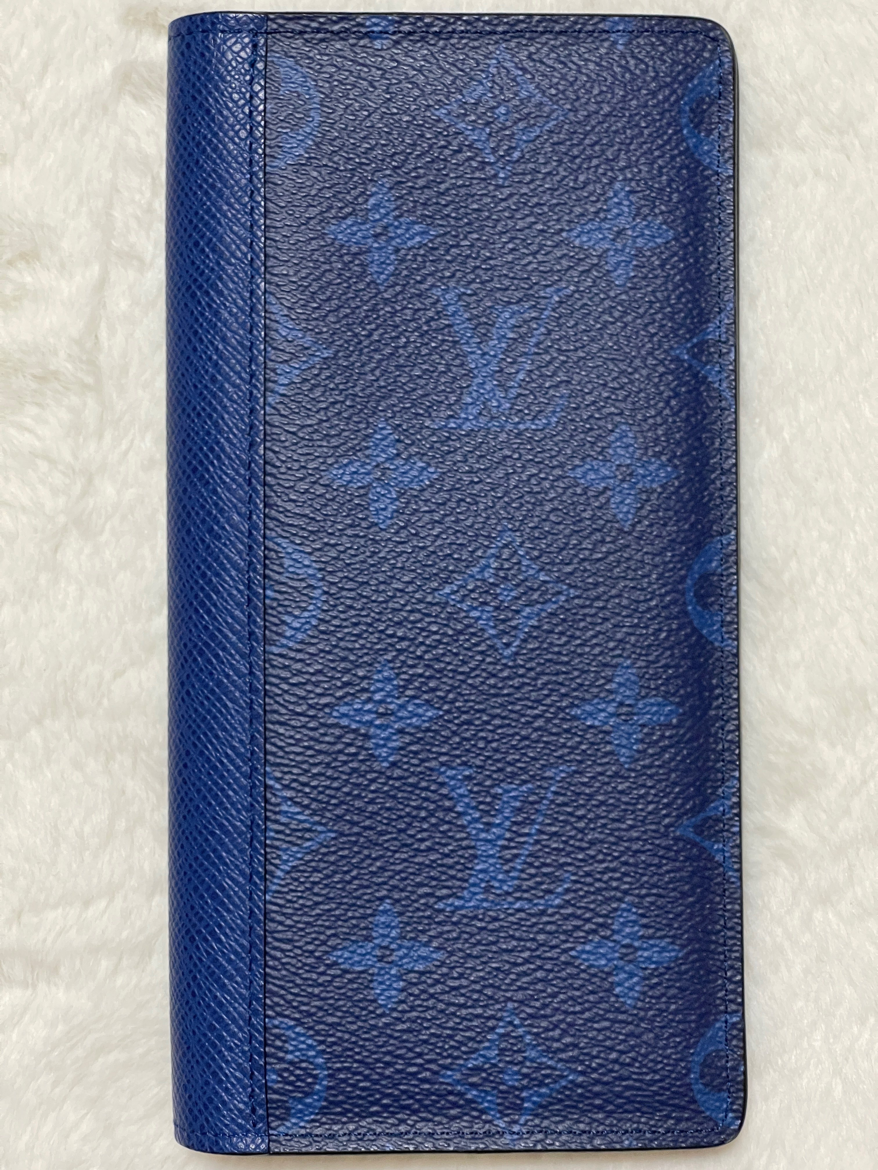 Louis Vuitton Brazza Wallet Taigarama "Cobalt"