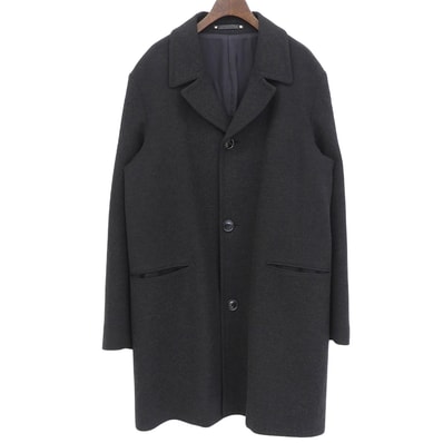 ポールスミス メルトンウール チェスターコート メンズ ブラック XL XL