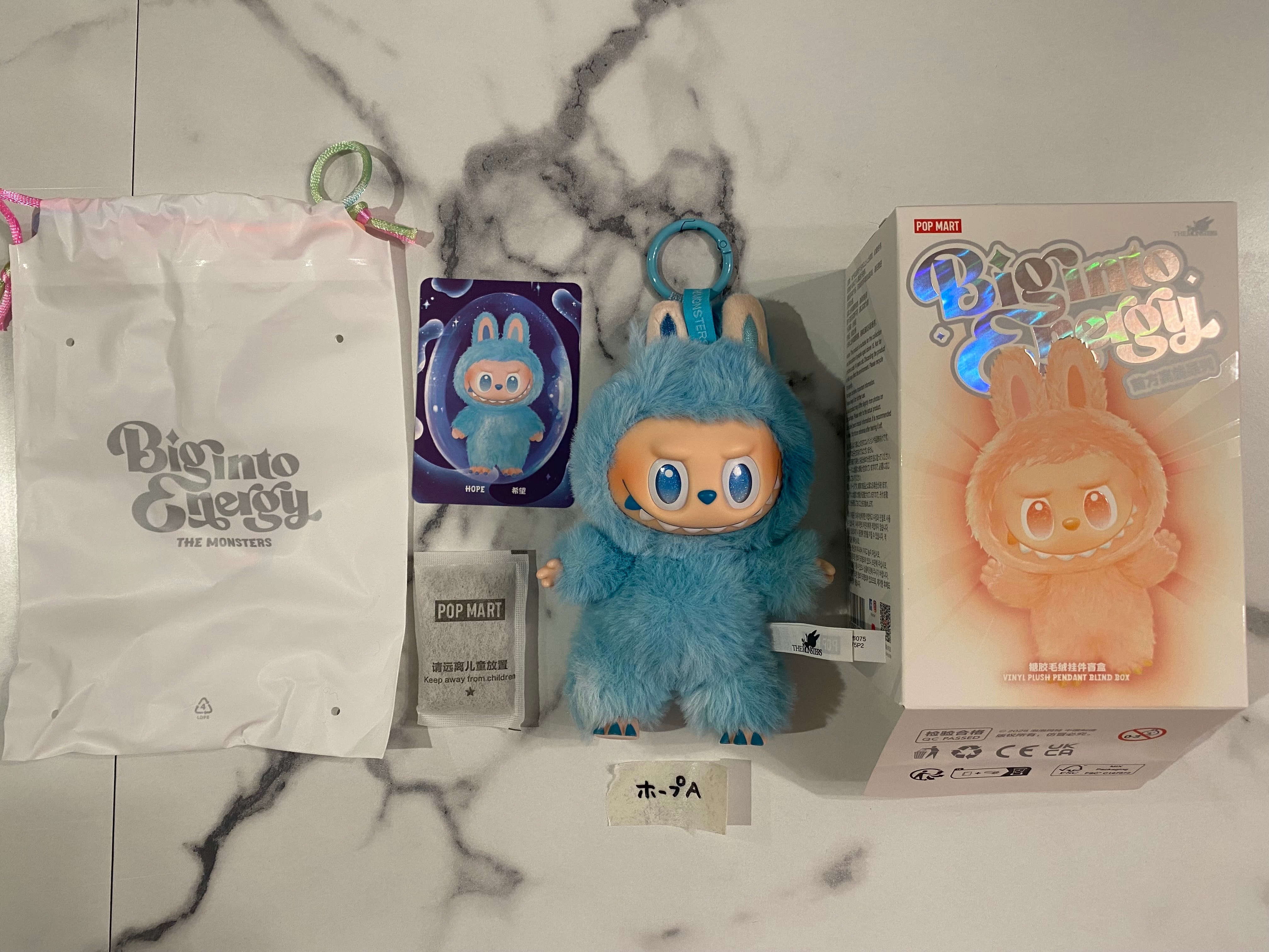 POP MART THE MONSTERS (LABUBU) Big into Energy Series Plush Pendant HOPE