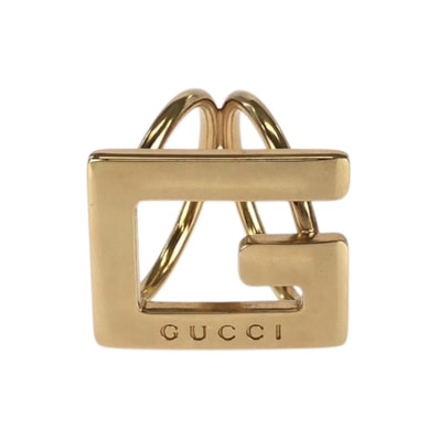 グッチ Gロゴ スカーフリング ゴールド メッキ レディース GUCCI 中古