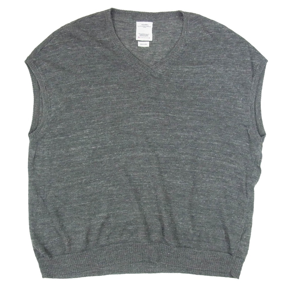 VISVIM ビズビム ニット 22SS 0122105012002 ウール リネン ニット ベスト グレー系 3【中古】