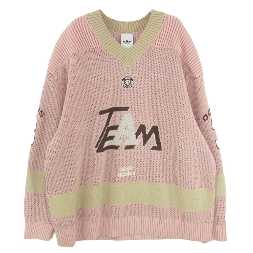 adidas アディダス KF4468 TEAM ADIDAS ニット セーター ピンク系 3XL【中古】