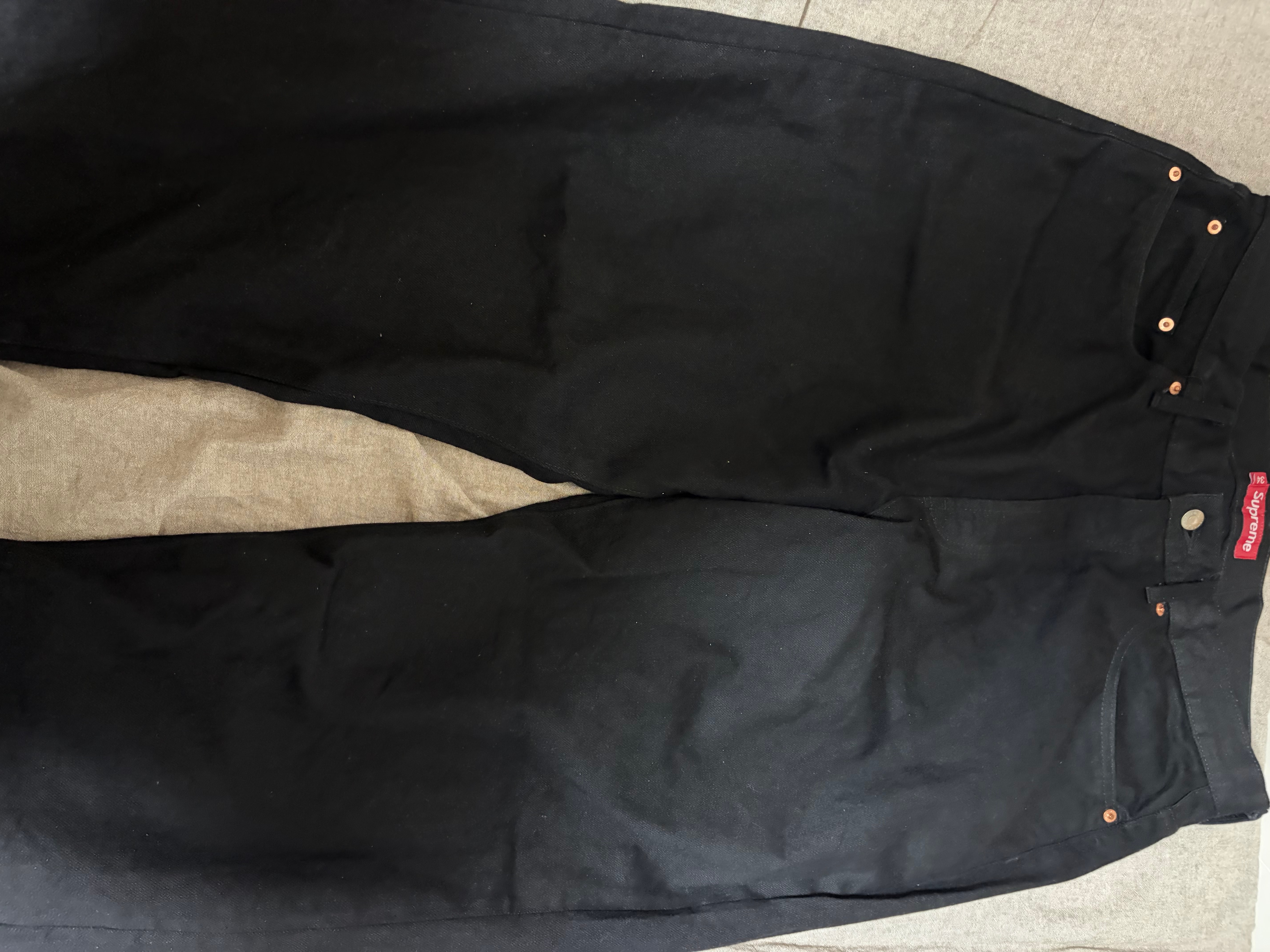 Supreme Baggy Selvedge Jean (25FW) "Rigid Black"