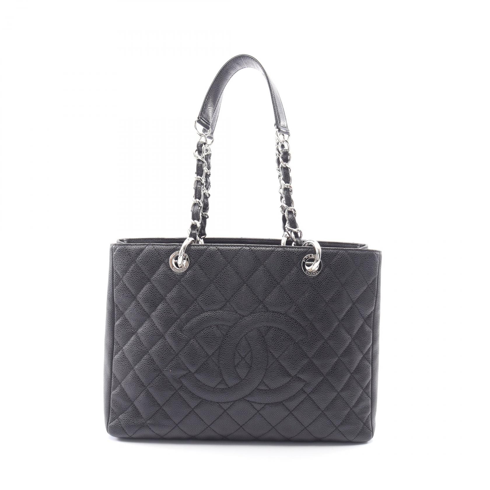 シャネル CHANEL マトラッセ グランドショッピング GST トートバッグ バッグ カーフ(牛革) レディース ブラック系 A50995 【中古】