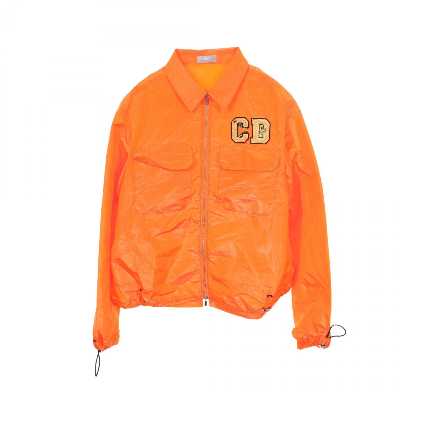 ディオール Dior DIOR × KENNY SCHARF CDロゴ ブルゾン 衣料品 アウター ナイロン メンズ オレンジ系 【中古】