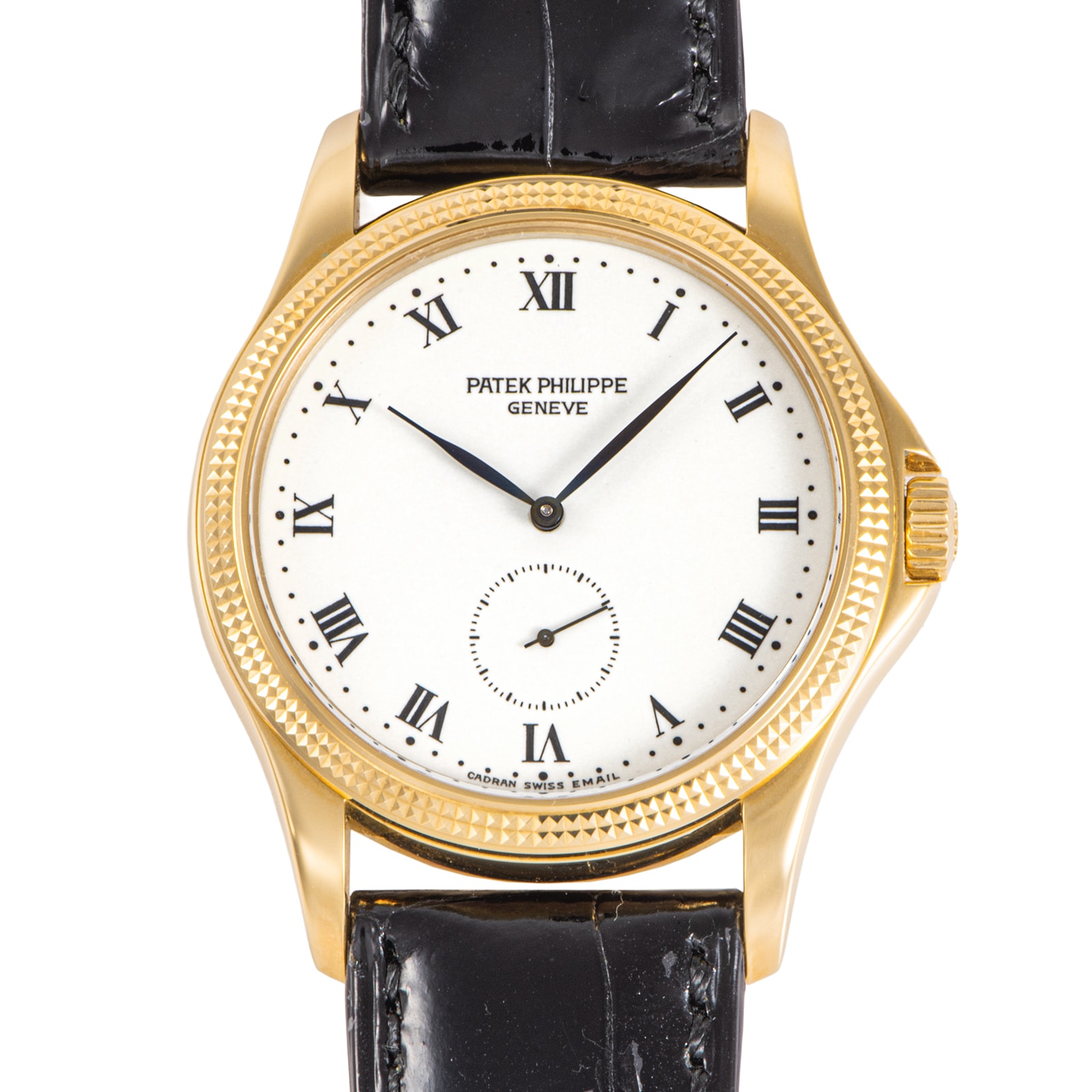 PATEK PHILIPPE パテックフィリップ カラトラバ 5115J-001 スモールセコンド エナメル K18YG【中古】