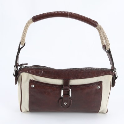 ■美品 マックスマーラ ショルダーバッグ レザー×キャンバス