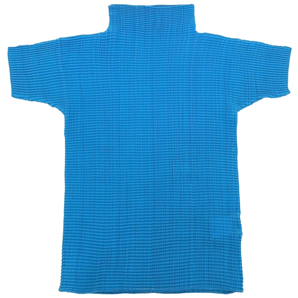 ミーバイイッセイミヤケ ワッフルプリーツ ハイネック カットソー 半袖 ミーバイイッセイミヤケ ワッフルプリーツ ハイネック