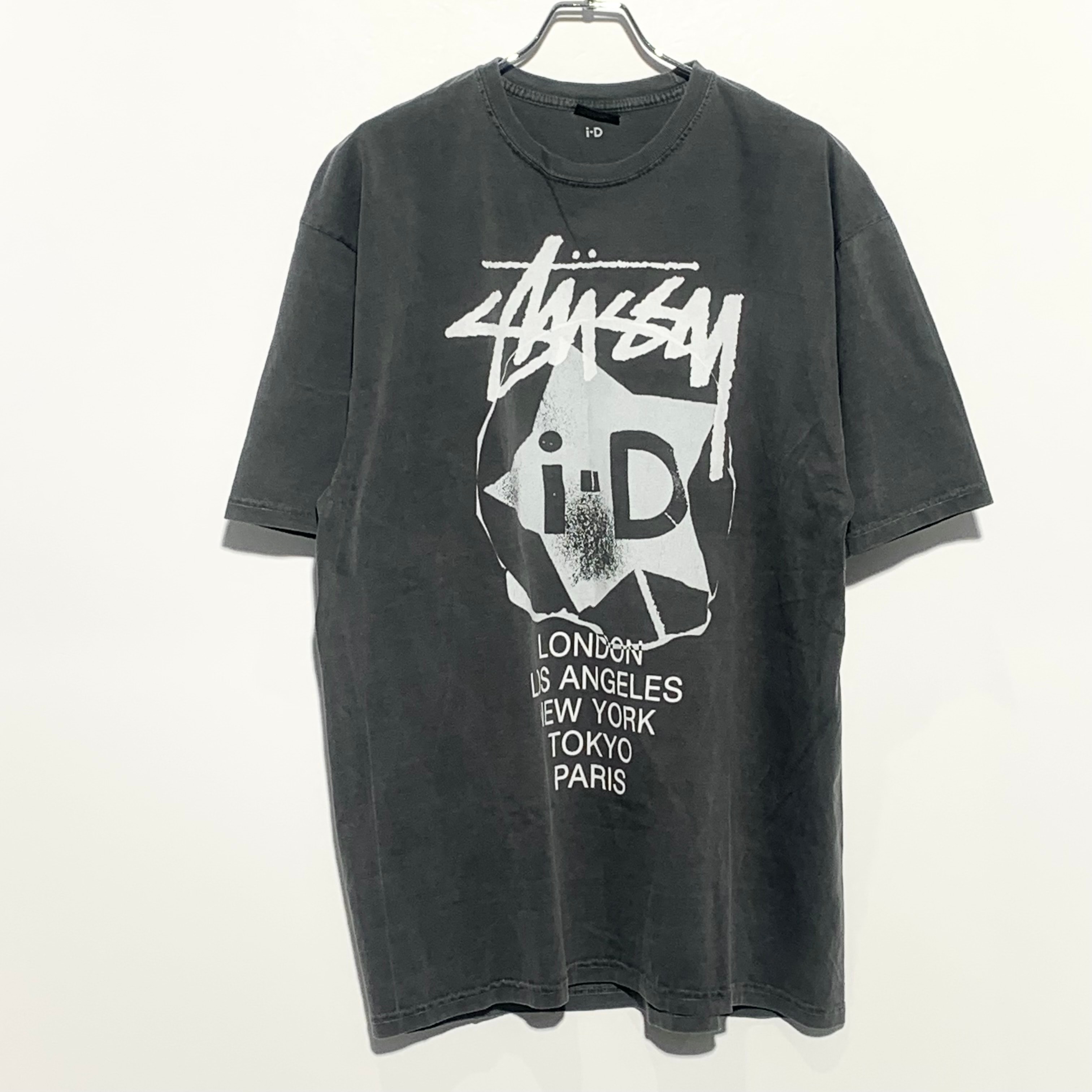 Stussy × i-D Magazine World Tour T-Shirt Grey