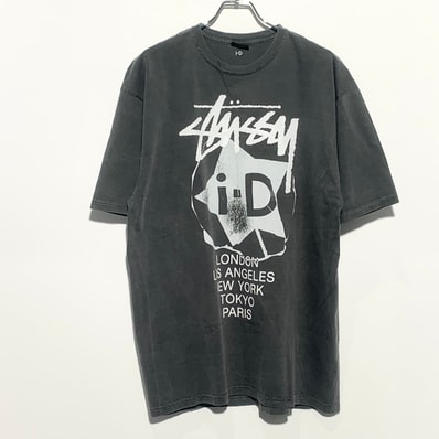 Stussy × i-D Magazine World Tour T-Shirt Grey