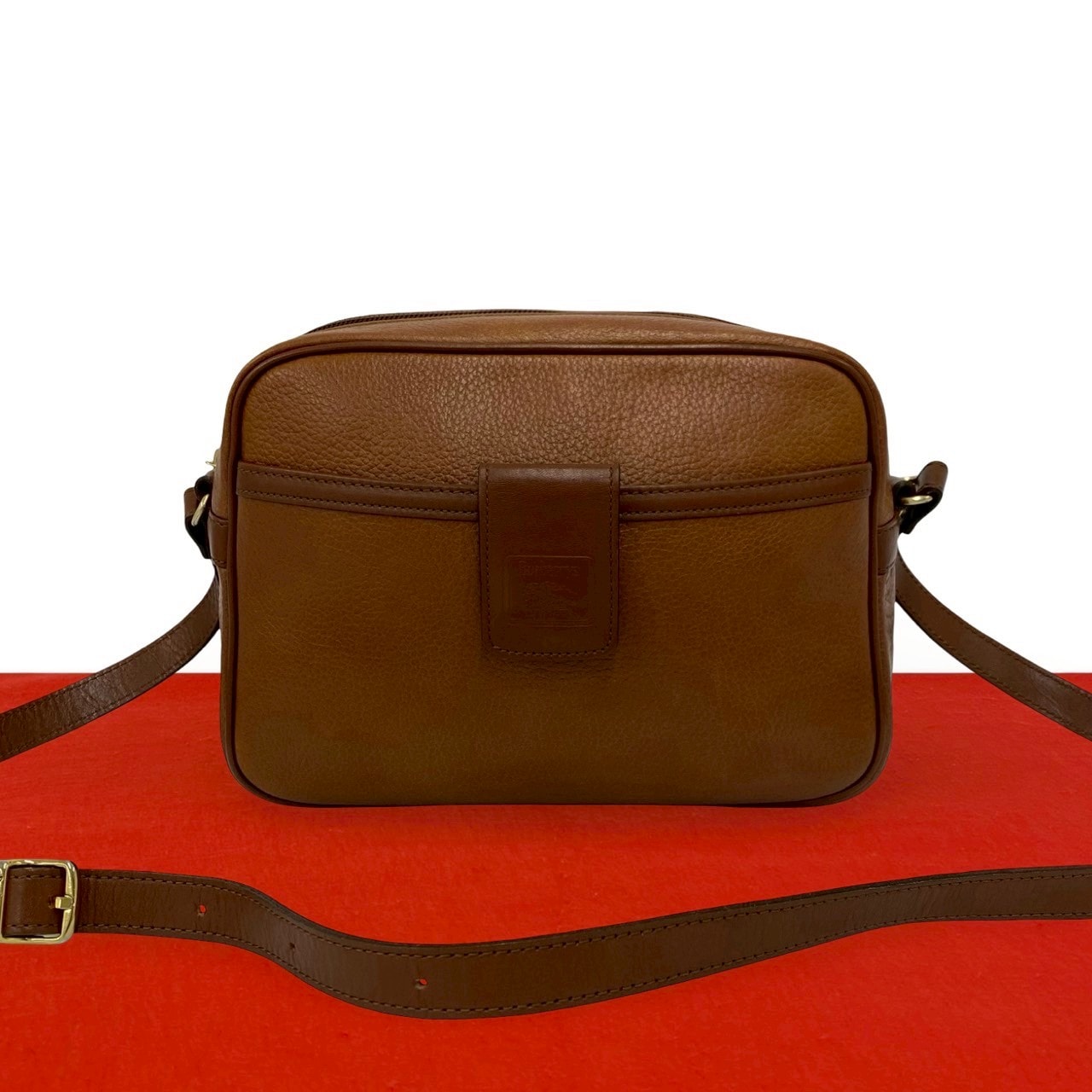 BURBERRY バーバリー シャドーホース ロゴ レザー ショルダーバッグ ブラウン
 153-4