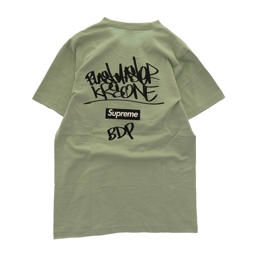 Supreme シュプリーム Tシャツ 14AW x Boogie Down Productions All Means Tee ブギー ダウン プロダクションズ オール ミーンズ プリント 半袖 Tシャツ カットソー グリーン系【新古品】【未使用】【中古】