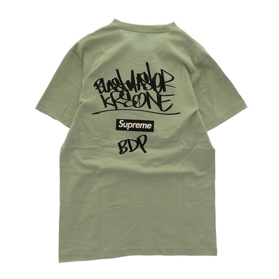 Supreme シュプリーム Tシャツ 14AW x Boogie Down Productions All Means Tee ブギー ダウン プロダクションズ オール ミーンズ プリント 半袖 Tシャツ カットソー グリーン系【新古品】【未使用】【中古】