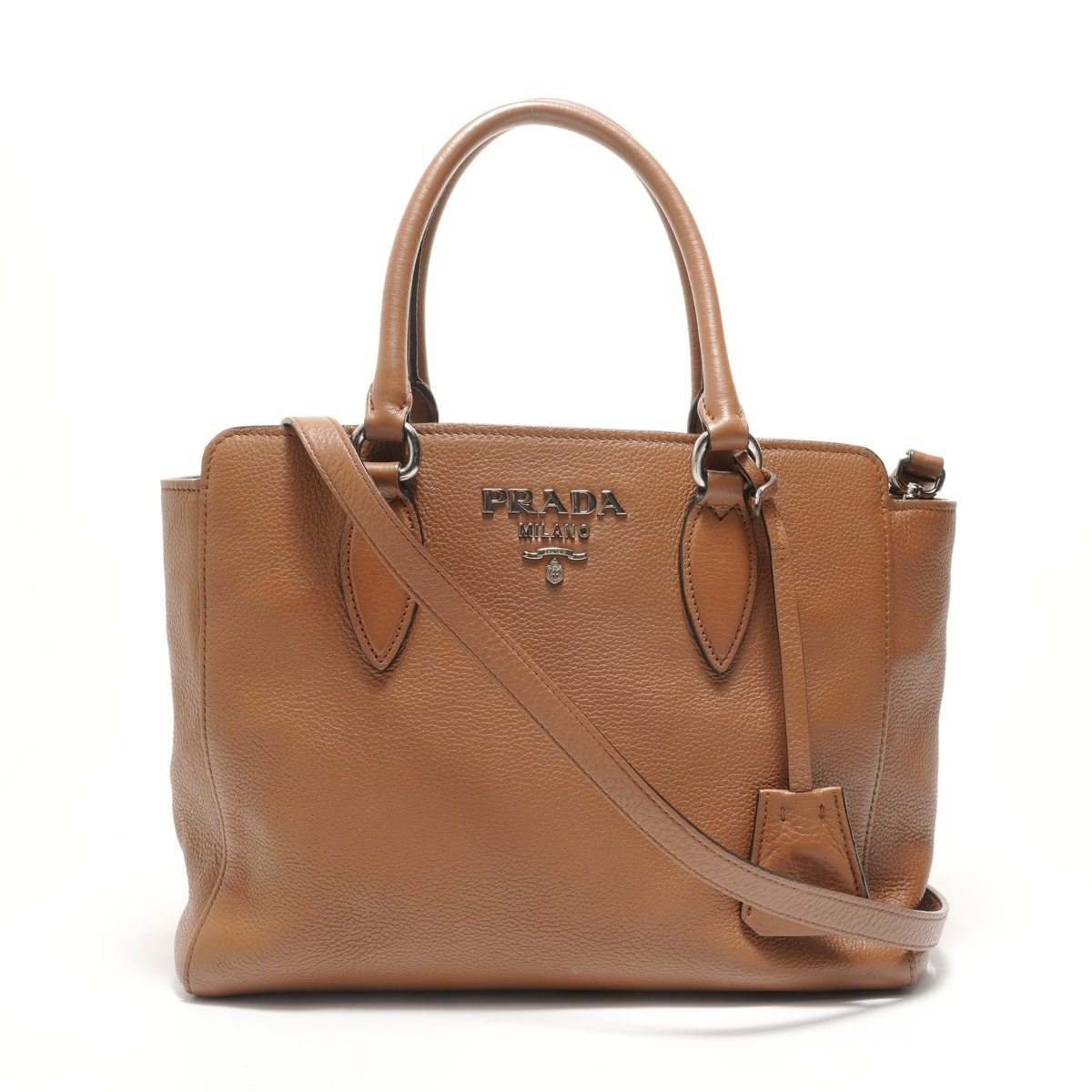 プラダ PRADA ヴィッテロ ロゴプレート 2way ショルダーバッグ【中古】