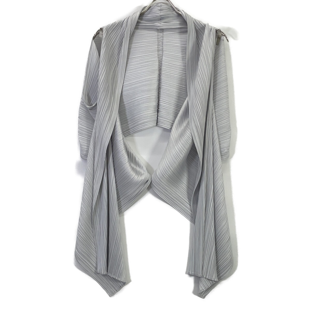 プリーツプリーズ シルバー PP81-JO522 ノースリーブカーディガン/ベスト F