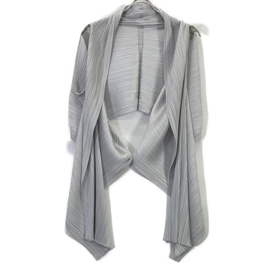 プリーツプリーズ シルバー PP81-JO522 ノースリーブカーディガン/ベスト F