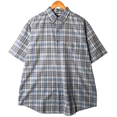 古着 カーハート Carhartt チェック柄 ボタンダウン 半袖 ワークシャツ メンズL相当/eaa576943