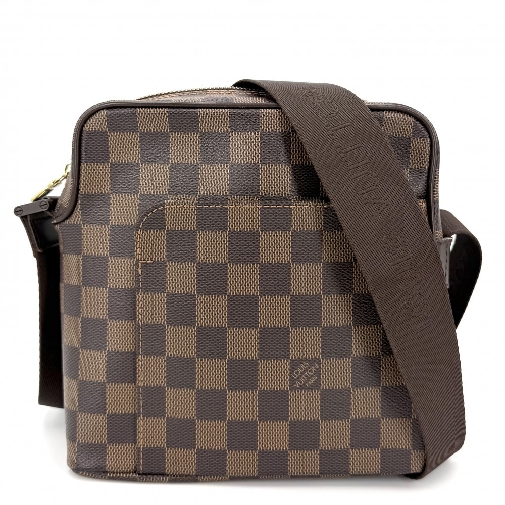 LOUIS VUITTON ルイヴィトン ショルダーバッグ オラフPM 肩掛け 斜め掛け N41442 ダミエキャンバス    ブラウン 茶 ゴールド金具 レディース【中古品】