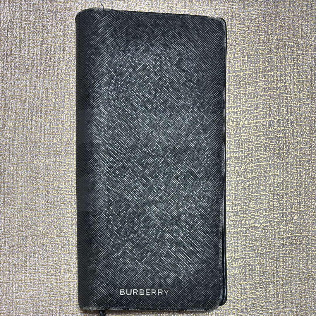 Burberry Check Continental Wallet "Charcoal"