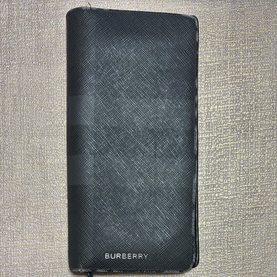 Burberry Check Continental Wallet "Charcoal"