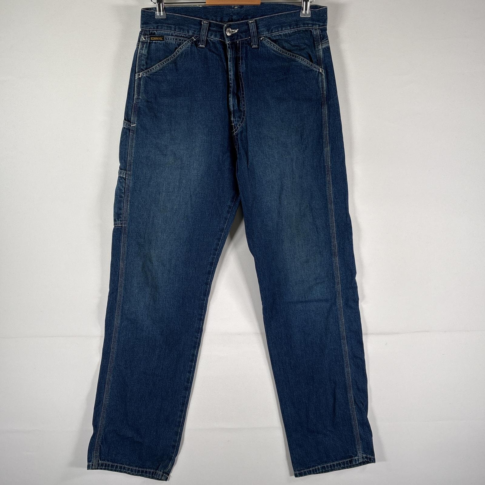 古着 ディーゼル DIESEL デニムパンツ ブルーデニム ジーパン ジーンズ ボタンフライ ペインター ボトムス 長ズボン 30 インディゴブルー メンズ