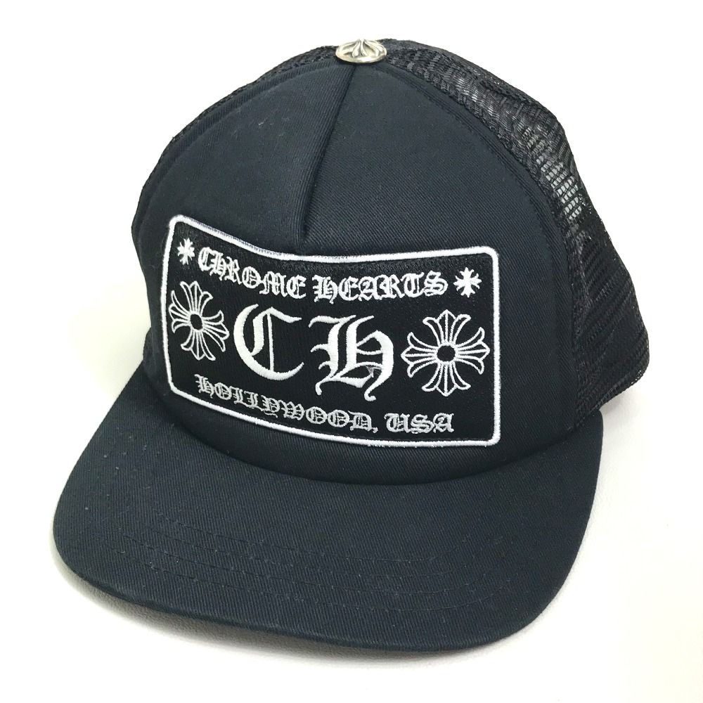 クロムハーツ CHロゴ クロスボール トラッカー 帽子 キャップ ブラック