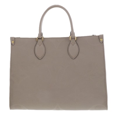 【再値下げ】 LOUIS VUITTON ルイ・ヴィトン オンザゴー MM モノグラム アンプラント 2WAY ハンドバッグ M45607 レザー グレー レディース【中古】