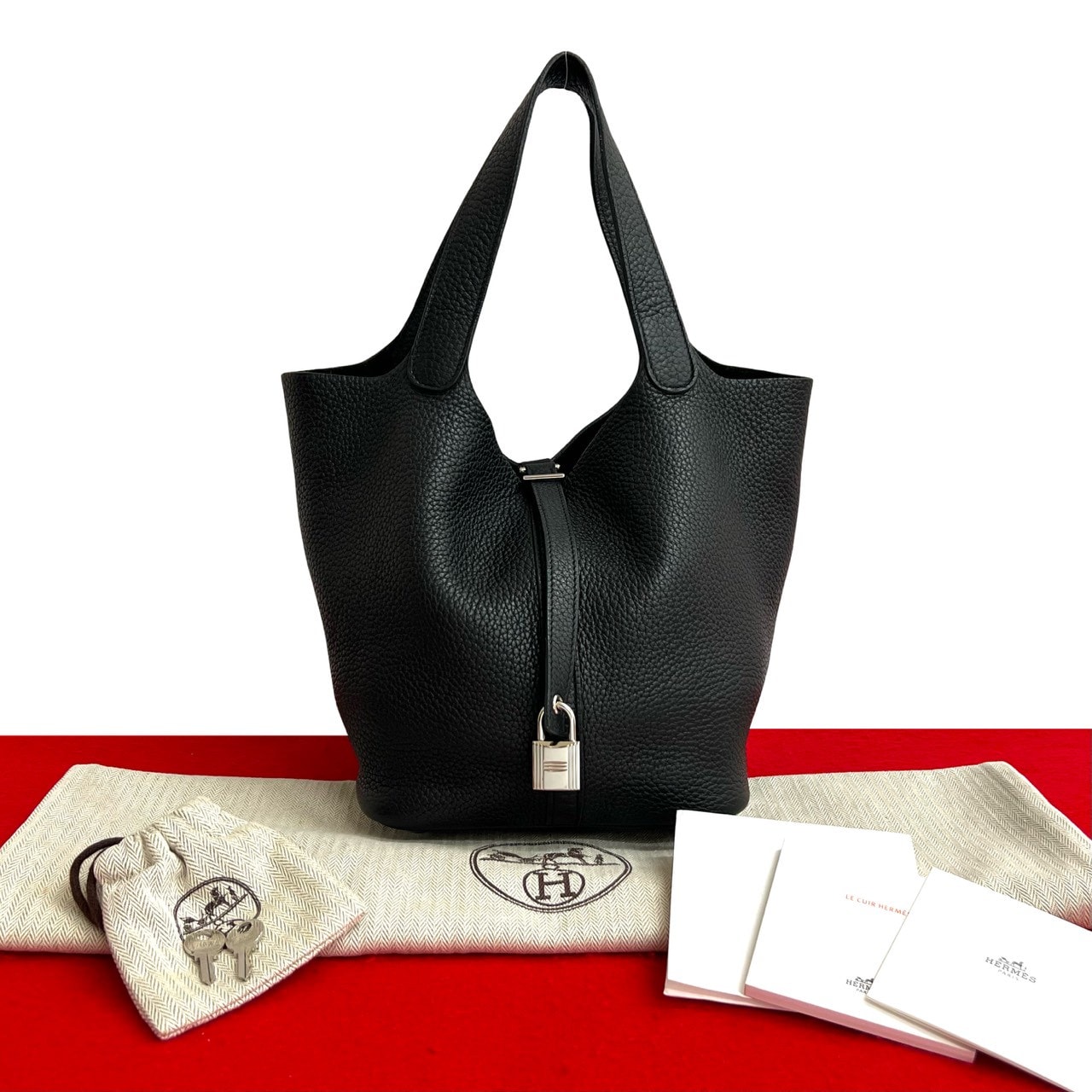 HERMES エルメス ピコタンロック MM トリヨンクレマンス ハンドバッグ ブラック
 27402