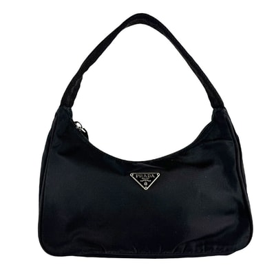 プラダ PRADA ハンドバッグ ナイロン ブラック レディース【中古】 z10442