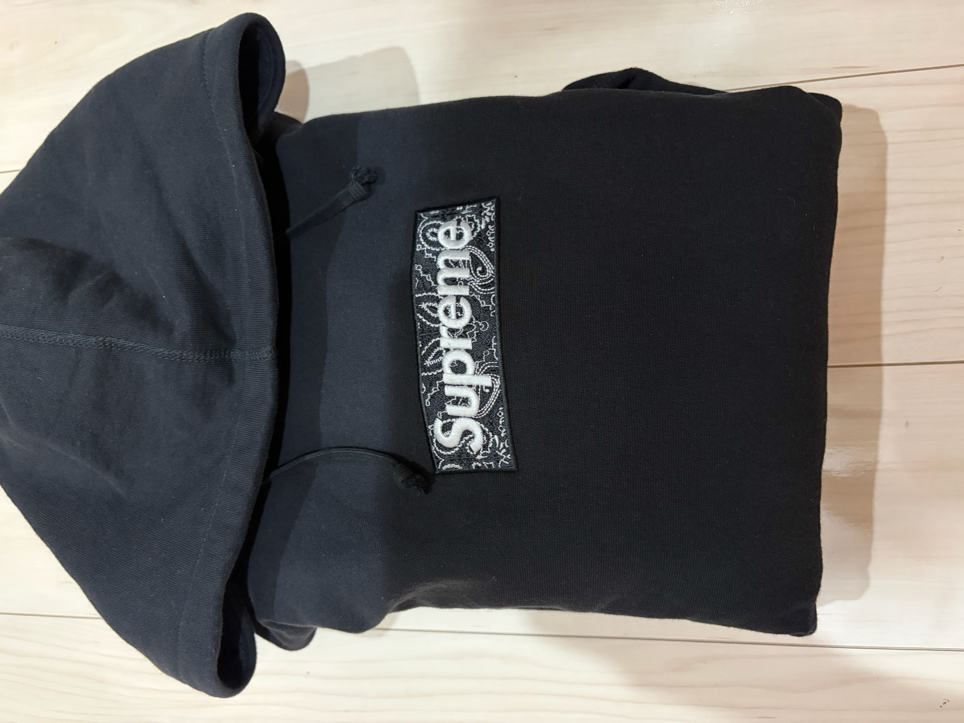 Supreme Bandana Box Logo Hooded Sweatshirt "Black"