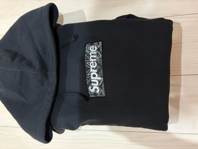Supreme Bandana Box Logo Hooded Sweatshirt "Black"