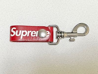 Supreme Leather Key Loop "Red"