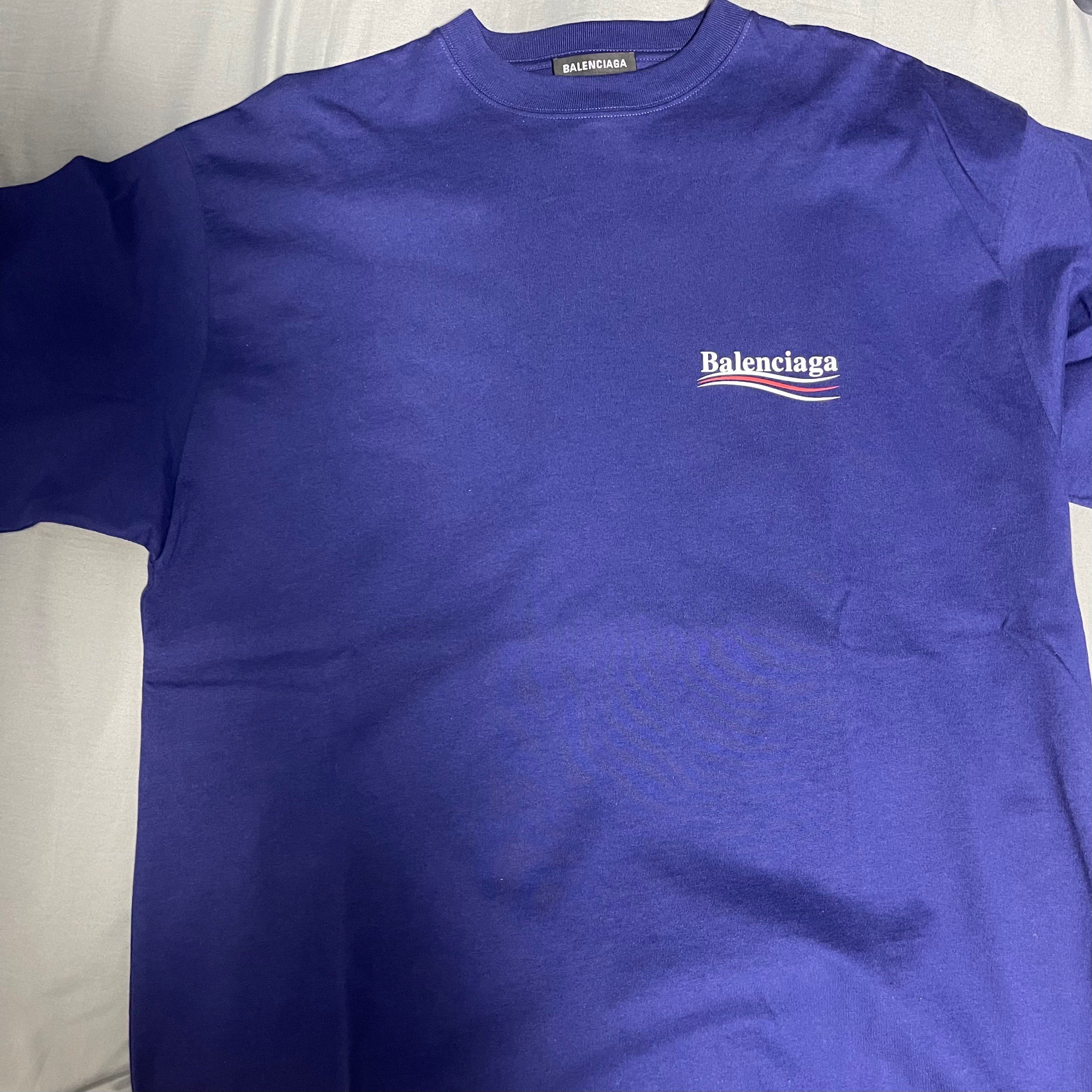 BALENCIAGA Political Campaign Logo Oversize T-shrit "Black"