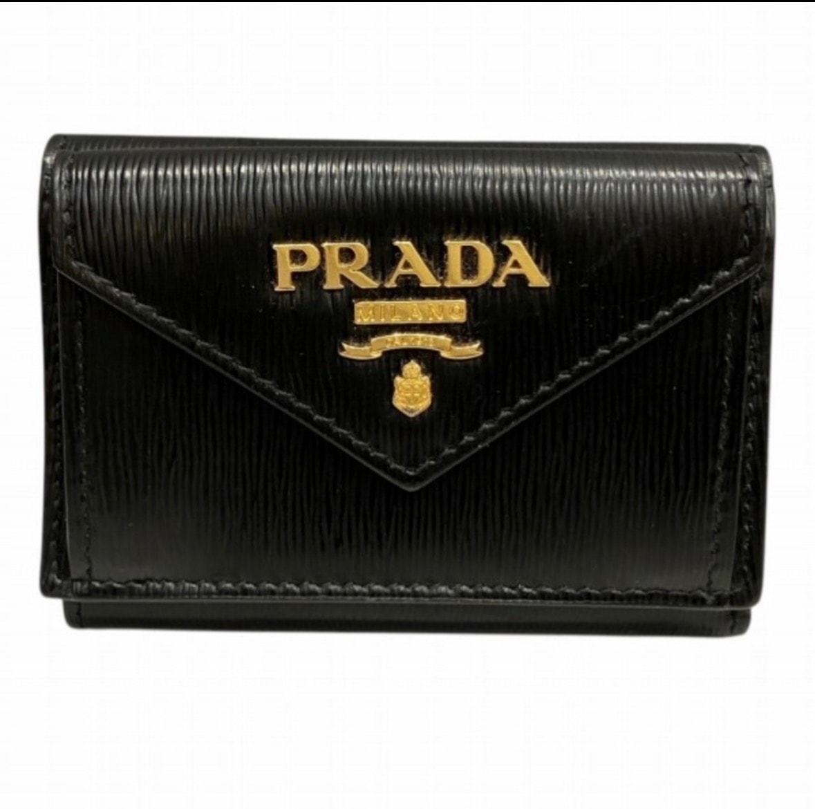 PRADA Small Saffiano Leather Wallet "Black"
