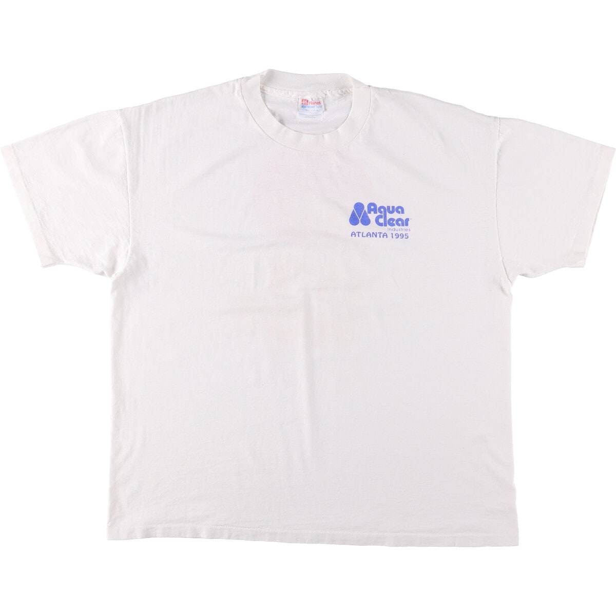 古着 90年代 ヘインズ Hanes HEAVYWEIGHT 50/50 Aqua Clear アクアクリア アドバタイジングTシャツ USA製 メンズXL相当 ヴィンテージ/eaa563355