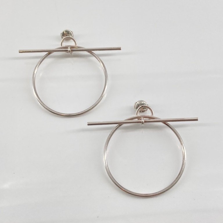 HERMES(エルメス) エシャペ ループ MM Ag925 ピアス シルバー