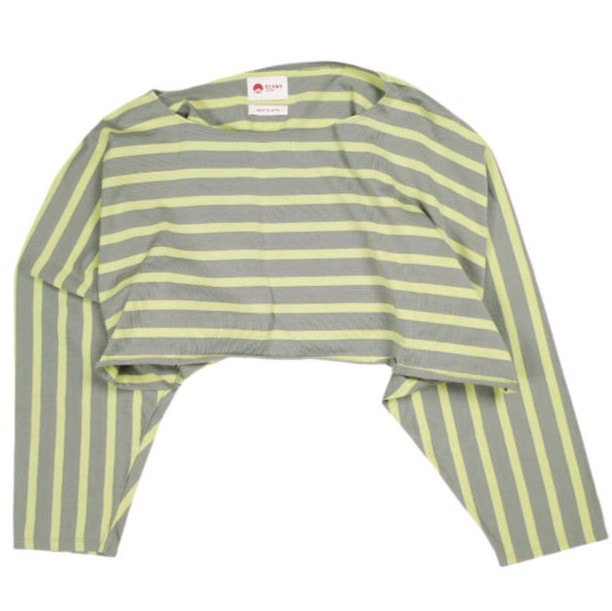 BEAMS JAPAN ビームスジャパン 24SS 日本製 ドルマンスリーブバスクシャツ 13-14-0168-101 Free Yellow/Light Brown 長袖 ボーダー カットソー トップス g25626