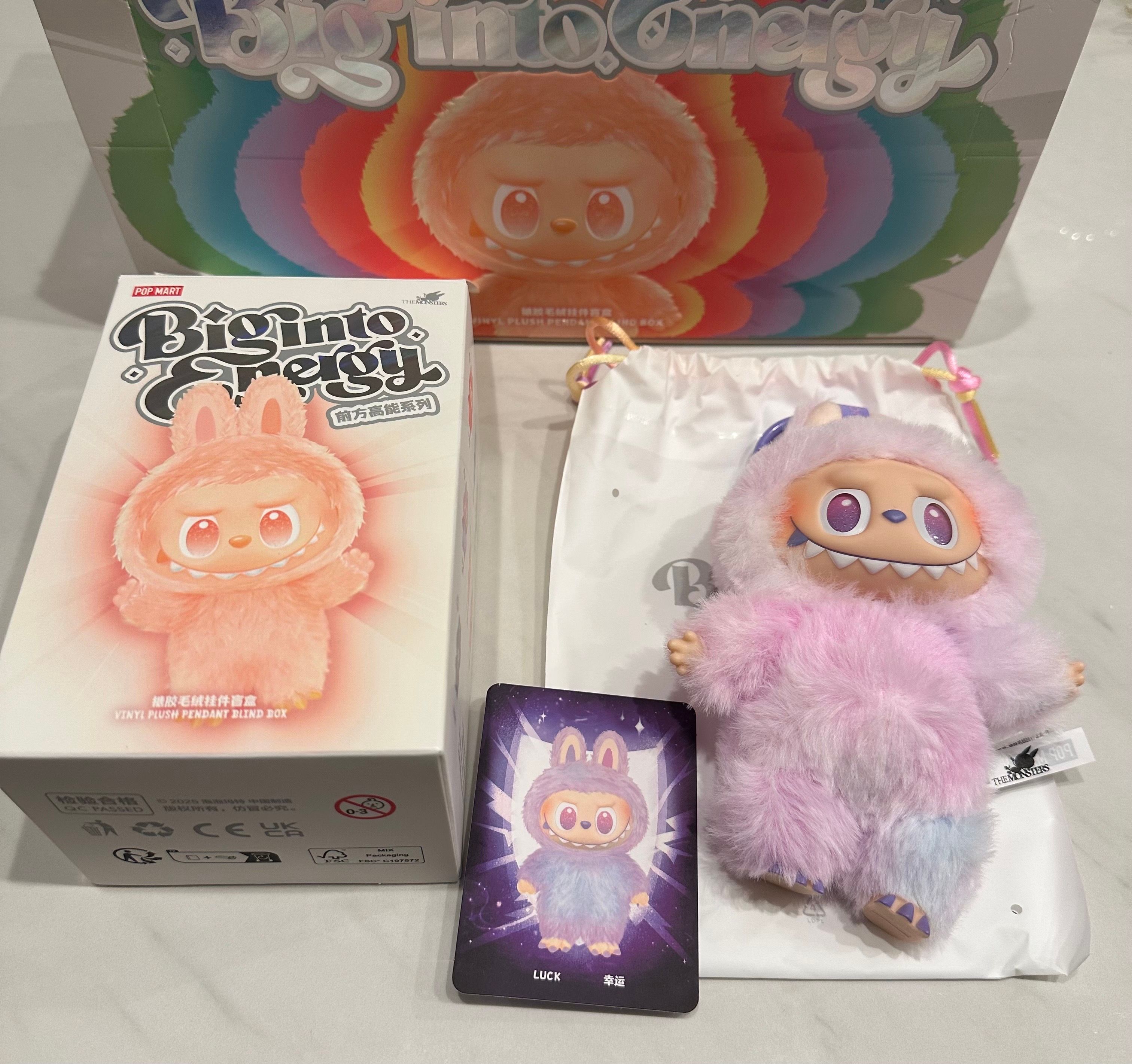 POP MART THE MONSTERS (LABUBU) Big into Energy Series Plush Pendant LUCK