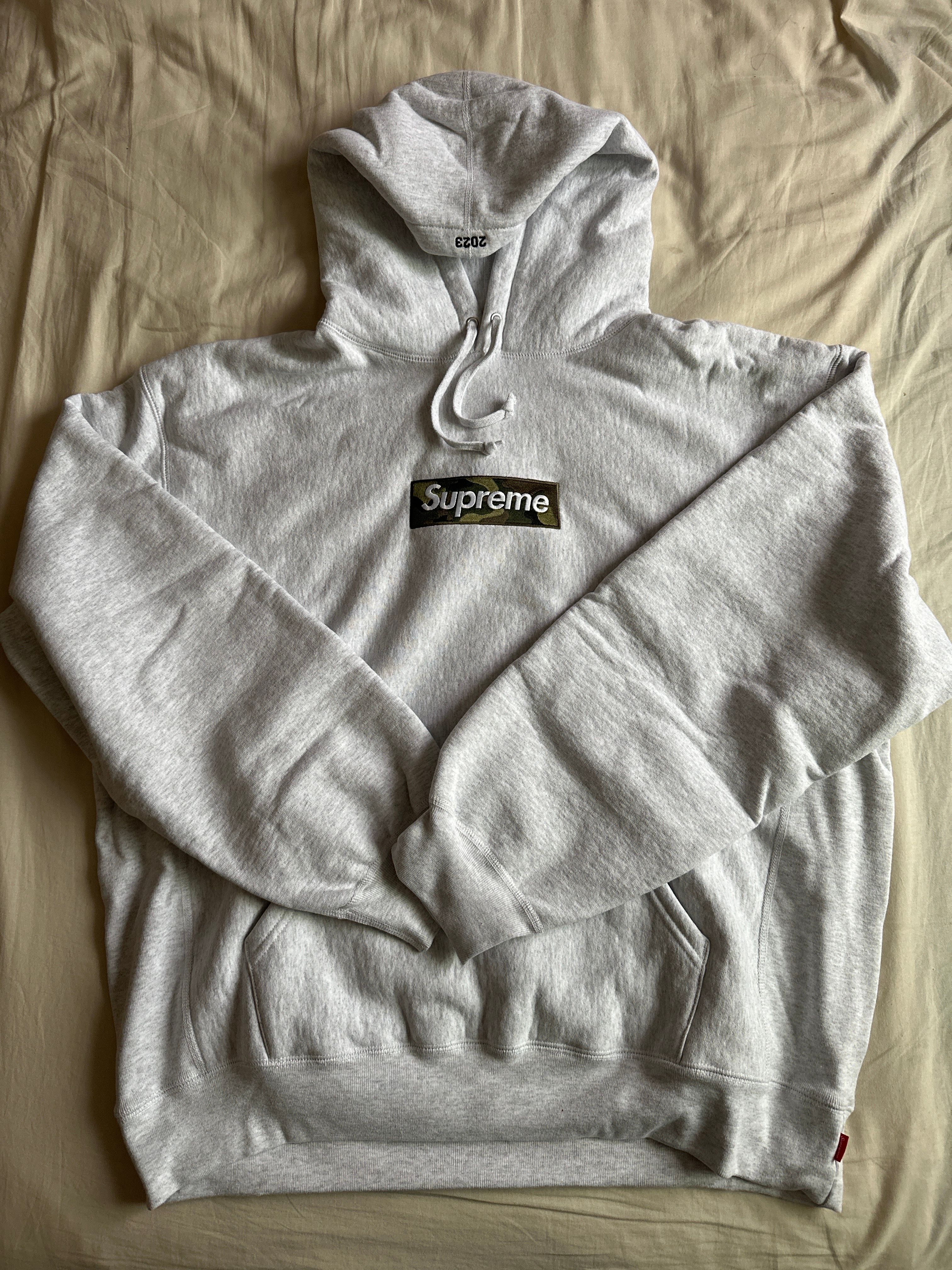 Supreme Box Logo Hooded Sweatshirt "Ash Grey" (23FW)