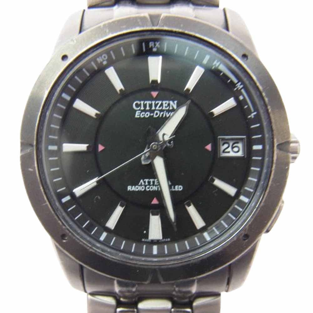 CITIZEN シチズン 時計 H110-T010156 ATTESA Eco-Drive アテッサ エコドライブ ソーラー 腕時計 シルバー系【中古】