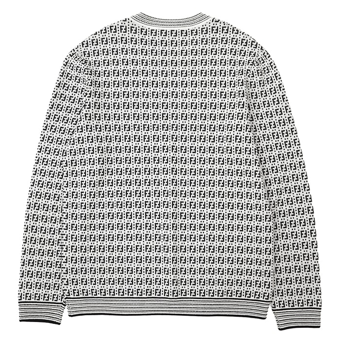 フェンディ ロゴパターン ニットセーター サイズ50 C (やや傷や汚れあり)】FENDI フェンディ ニットセーター サイズ 50