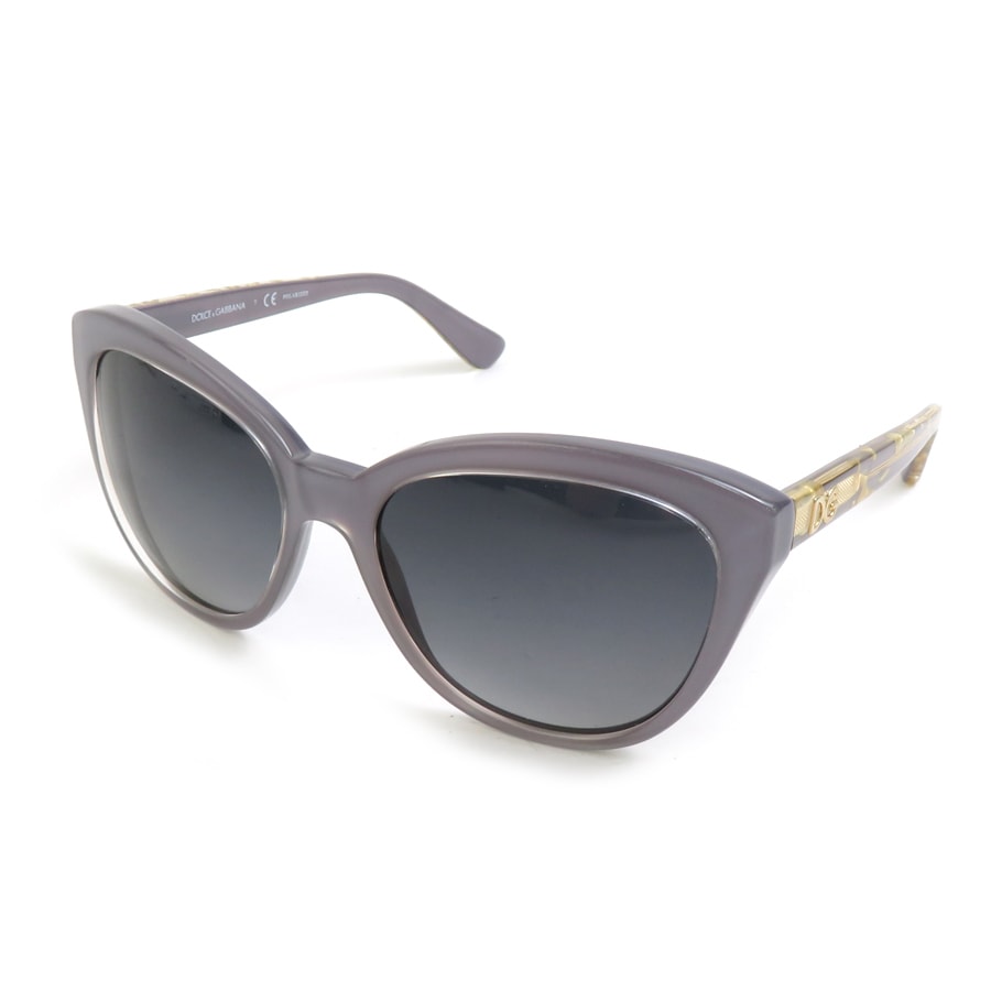 ドルチェアンドガッバーナ DOLCE&GABBANA サングラス プラスチック パープルグレー レディース【中古】 r10616a